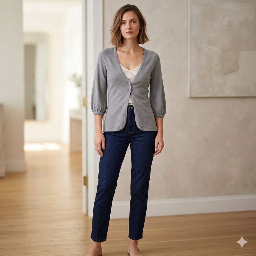 Patagonia Gray, lightweight cardigan